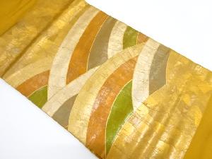 リサイクル　引箔　石畳模様名古屋帯